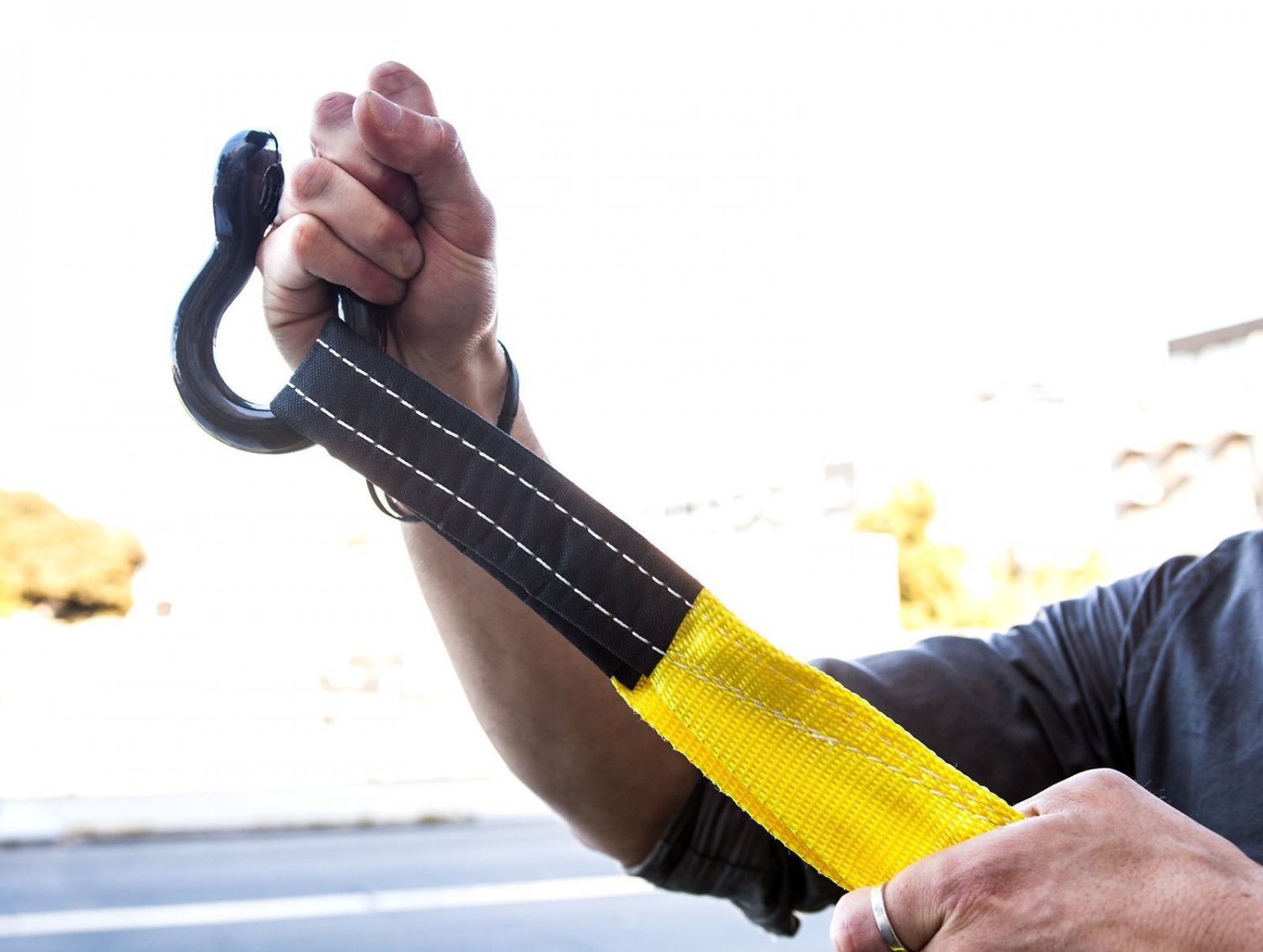 Recovery Tow Strap Kit Truck Saver Up To 30000 Lbs Emergency Rope Loop