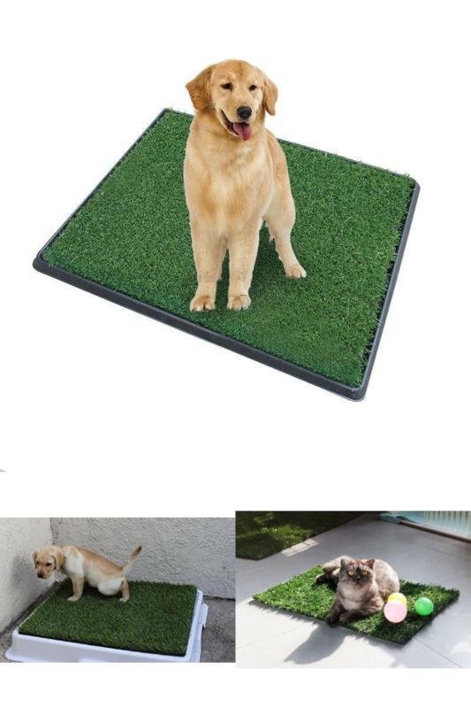 Pet Potty Trainer Grass Mat Dog Puppy Training Pee Patch Pad Indoor ...