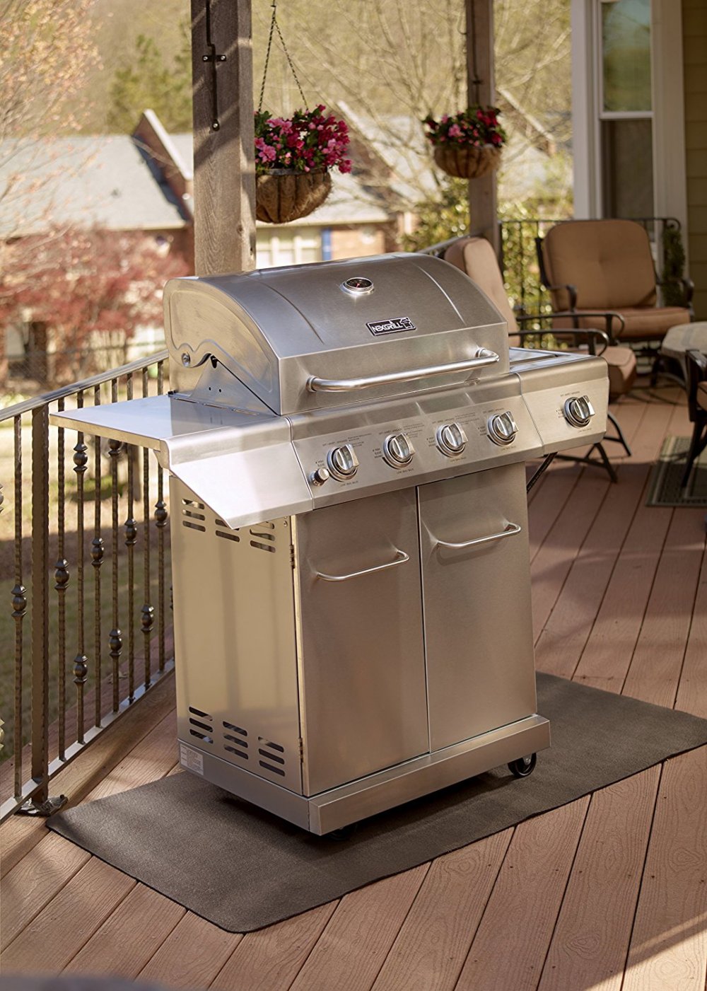 BBQ Gas Grill Pad Mat Floor Protective Deck Protector Rug Outdoor Splatter