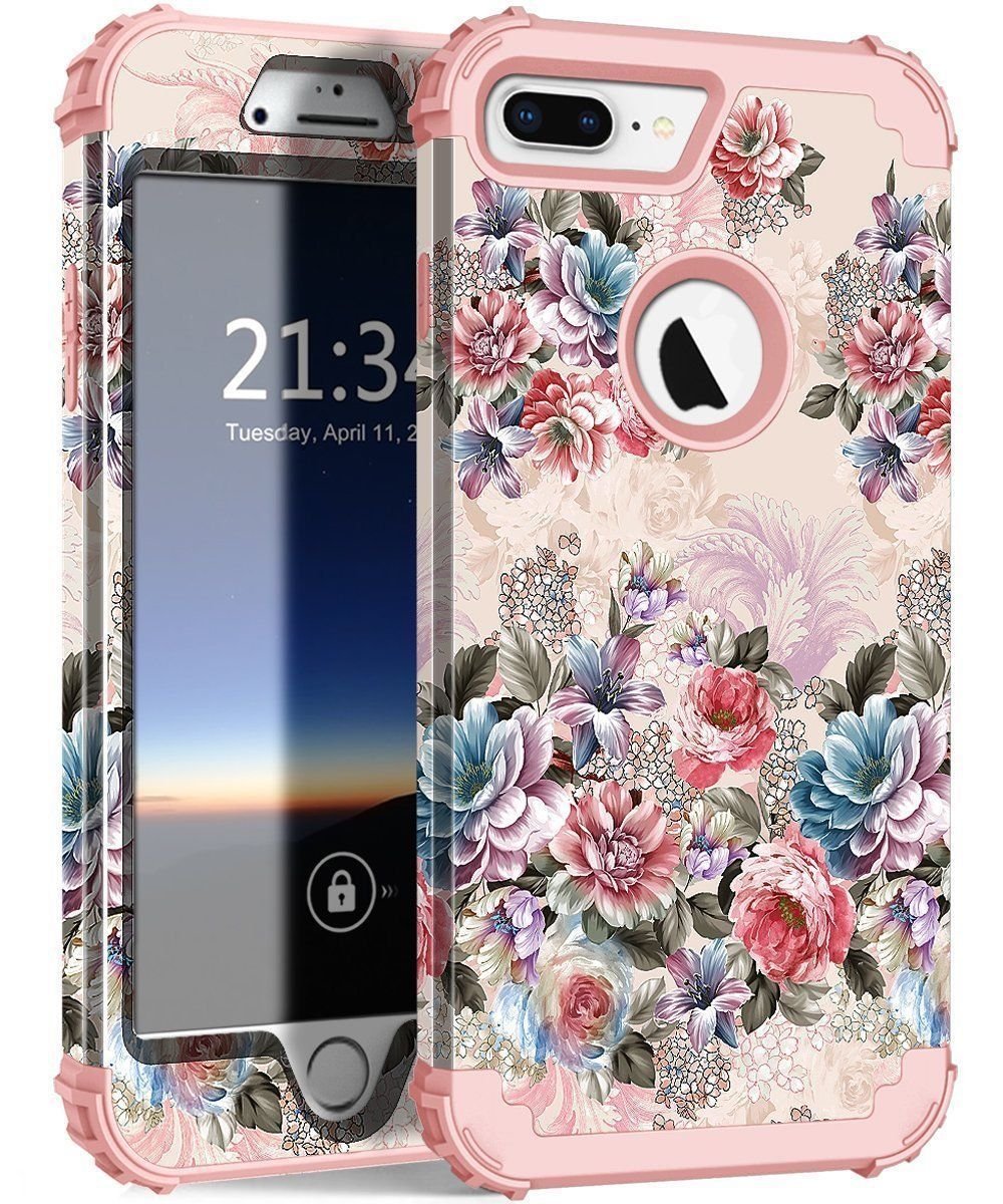 Iphone 8 Plus Case Cute Shockproof Cover Protection Floral Flower Protective Fit