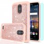 LG Stylo 3 And 3 Plus Case Cover with HD Screen Protector for Women Rose Gold