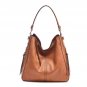 Large Leather Hobo Handbags Leather Purse Shoulder Vintage Bucket Bag Brown