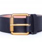 CLASSIC ITALIAN LEATHER BELT Vintage Buckle Metal WOMEN Gift 105CM 34"-36" BLACK