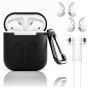 Strap Holder And Silicone Case Cover For Air pod Necklace Black Accessories NEW
