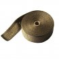 2" x 50 Ft Titanium Exhaust Header Fiberglass Heat Wrap Tape wth Stainless Ties