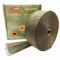 2" x 50 Ft Titanium Exhaust Header Fiberglass Heat Wrap Tape wth Stainless Ties