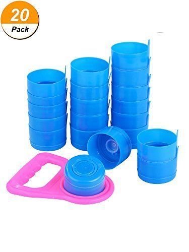 Non Spill Reusable Bottle Cap 55mm 3 5 Gallon Water Jug Anti Splash 20pcs Caps