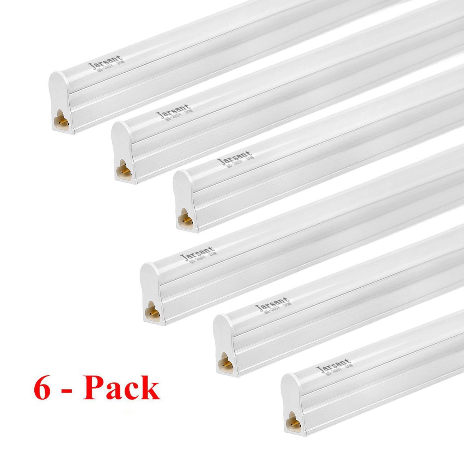 6 PACK T5 Linkable 4FT LED Shop Light 6500K Super Bright Utility Ceiling Fixture