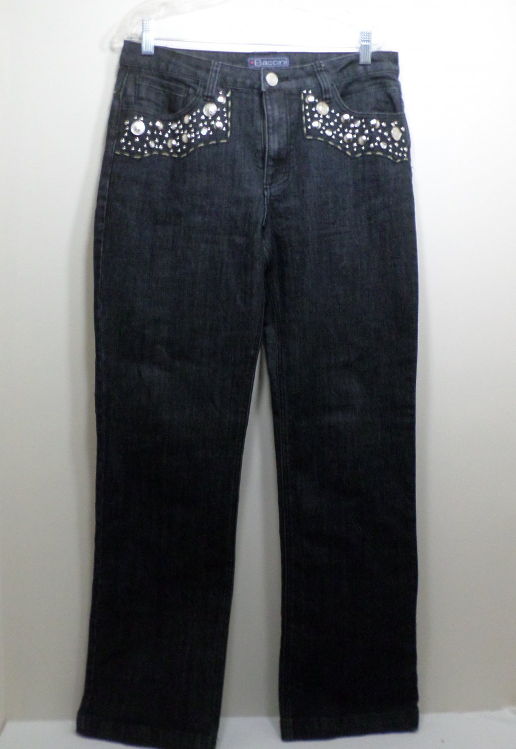 Women's Jeans Size 12 Blue with Silver Rivets on the Front and Back