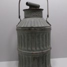 Antique Milk Can Galvanized Primitive Farm Dairy Rocco Advertising Collectible