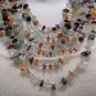 Fashion Necklace with 6 Strands of Natural Gemstones
