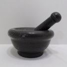 Vintage Mortar and Pestle made of Black Stone