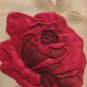 Antique Birthday Postcard Red Silk Roses Heavily Embossed Unposted