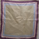 Vintage Ladies Scarf 100% Silk Made in Italy Tan Blue Pink Burgundy Black