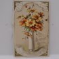 Antique Birthday Postcard Opens like a card in front Embossed, Unposted, Divided