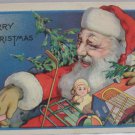Antique Christmas Postcard Santa Claus with Toys Unposted Divided
