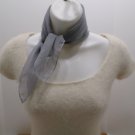 Vintage Gray Scarf 100% Polyester Made in Korea 19" x 19"