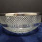 Clear Crystal Serving Bowl with Silver Plated Rim Made in England
