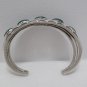 Cuff Bracelet Sterling Silver with 5 Malachite Stones