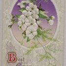 Antique Easter Postcard Floral John Winsch Germany Embossed posted Divided