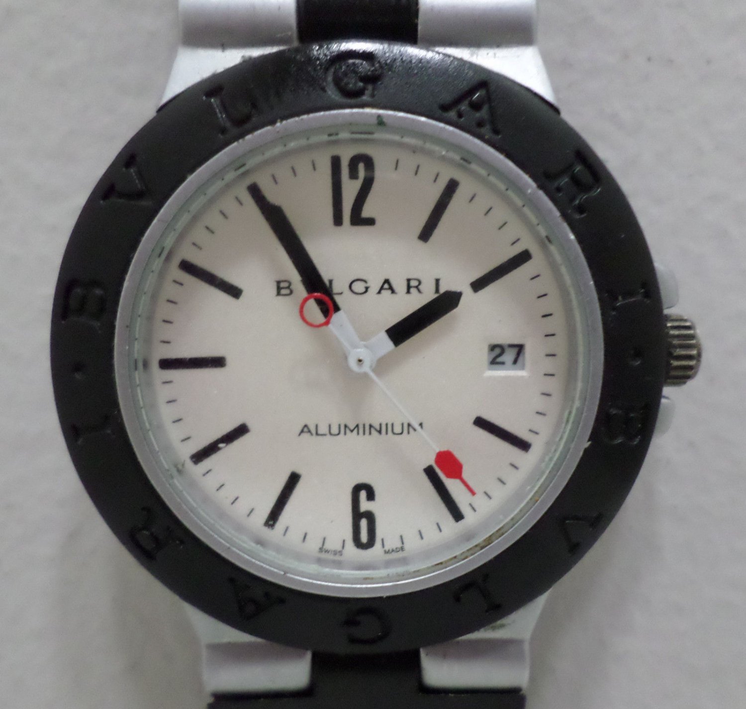 Bvlgari Mens Aluminum Sports Watch Swiss Made Model Al38a