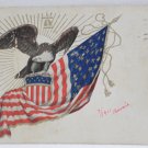 Antique Patriotic Postcard USA Flag Memorial Day Posted Divided