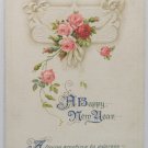 Antique 1914 New Year Postcard by John Winsch Germany Posted Embossed Divided