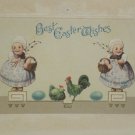 Antique Easter Postcard Chickens and eggs Posted Divided
