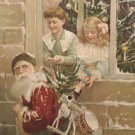 Antique 1908 Santa Claus Christmas Postcard Mechanical Squeeze Card
