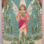 Antique Christmas Postcard Angels Embossed Unposted Divided