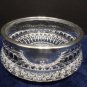Clear Crystal Serving Bowl with Silver Plated Rim