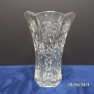 Vintage Vase Early American Prescut Clear Glass Star of David Anchor Hocking