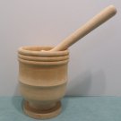 Antique Mortar and Pestle Wooden Science Medicine Pharmaceutical