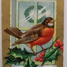 Antique Christmas Postcard Christmas Bird Series Embossed Posted USA