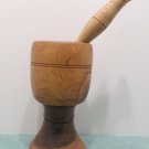 Antique Mortar and Pestle Wooden Pharmaceutical Medicine