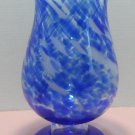 Vintage Flower Vase Cobalt Blue Opalescent glass