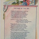 Antique Postcard Cottage by the Sea Unposted Divided