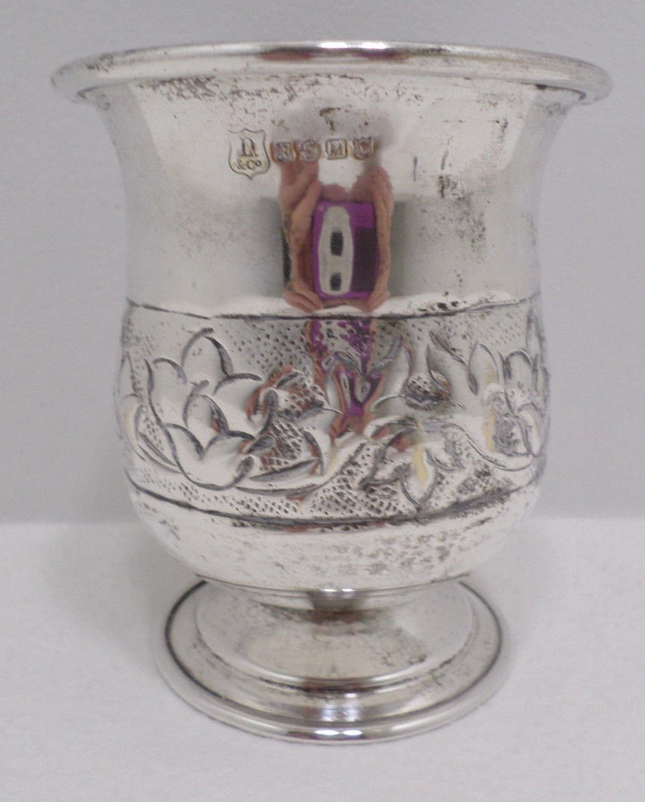 Antique Flower vase or Jardiniere Silver Plated Hallmarked