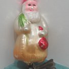 Antique Christmas Tree Ornament Glass Santa Claus on a Clip Germany