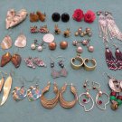 Earrings Mixed Lot of  23 Pairs Pierced and Screw Back Costume Jewelry