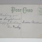 Antique Birthday Postcard Gold Eagle Purple Flowers Unposted Divided Germany
