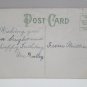 Antique Birthday Postcard Gold Eagle Purple Flowers Unposted Divided Germany