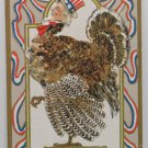 Antique Thanksgiving Postcard Uncle Sam as a Turkey  Unposted Divided
