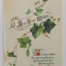 Antique New Year Postcard by John Winsch Germany Posted Divided Embossed 1913
