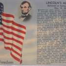 Antique Postcard President Abraham Lincoln Gettysburg Address unposted  Divided