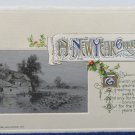 Antique 1912 New Year Postcard by John Winsch Germany Divided Unposted