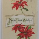 Antique New Year Postcard Poinsettia by John Winsch Germany Embossed Posted 1911