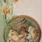 1907 Easter Postcard Baby Chicks Eggs Embossed Posted Undivided