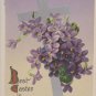 Antique Easter Postcard Floral John Winsch Germany Embossed Unposted Divided