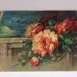 Antique Birthday Postcard Yellow Roses Embossed posted divided Germany